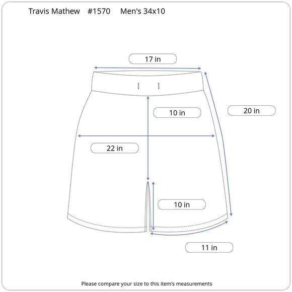 Travis Mathew Swim Boardshorts Mens 34W 10'' Inseam Blue Striped Unlined Pockets - Picture 11 of 11
